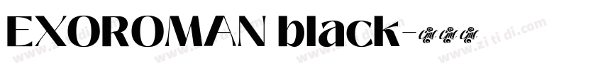 EXOROMAN black字体转换